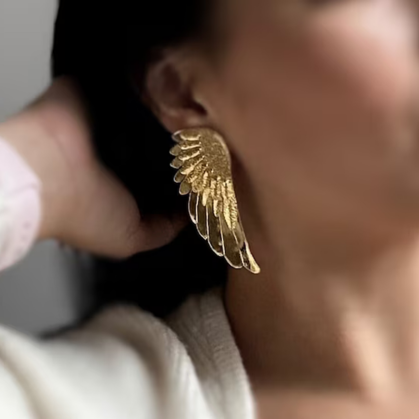 Golden Angel Wing Earrings