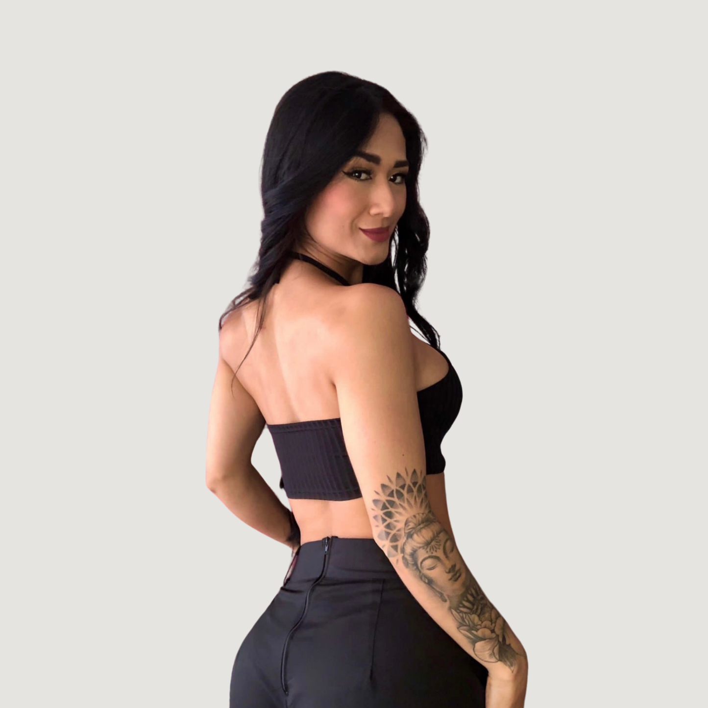 Tank top with adjustable neck ties - Saida Fashion