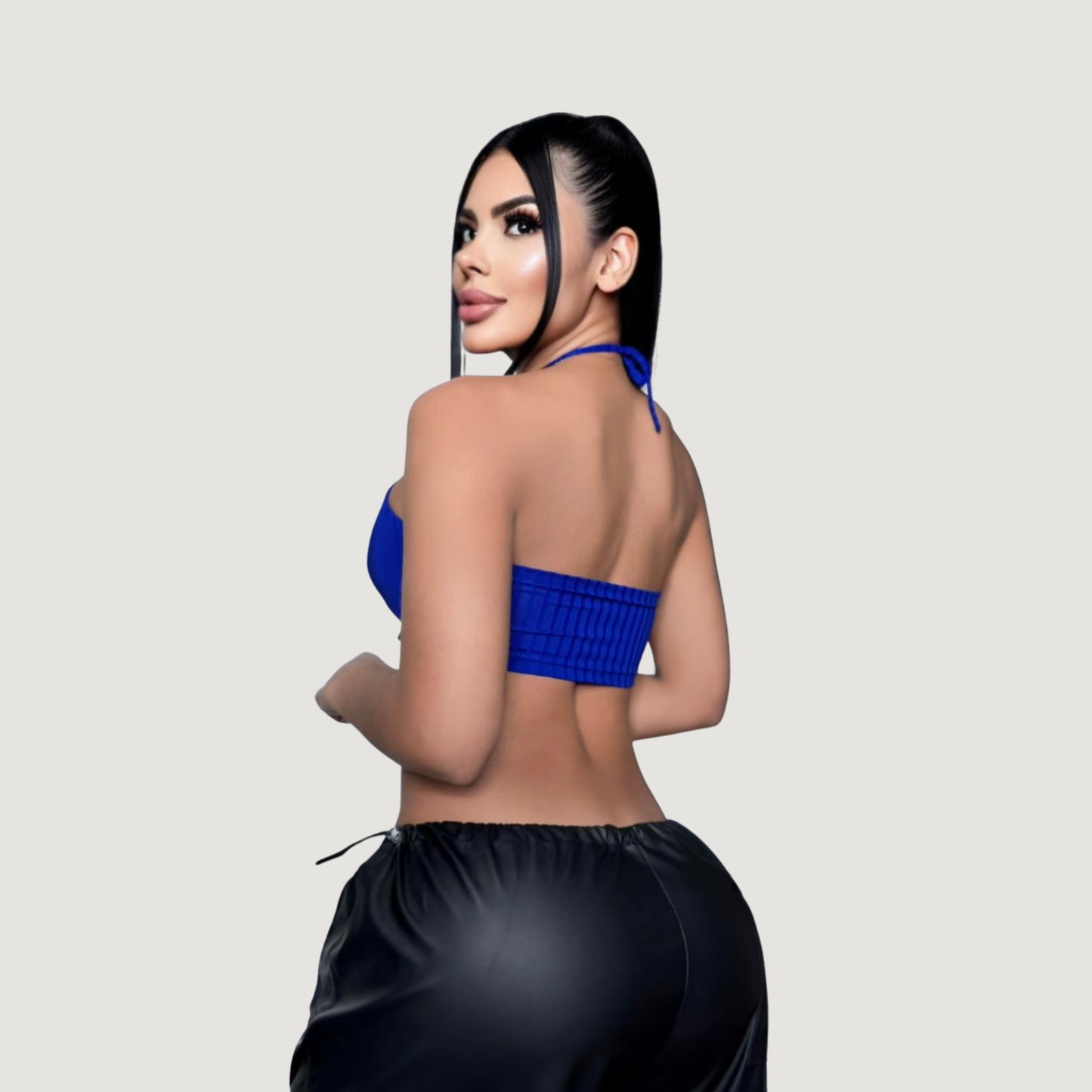 Tank top with adjustable neck ties - Saida Fashion