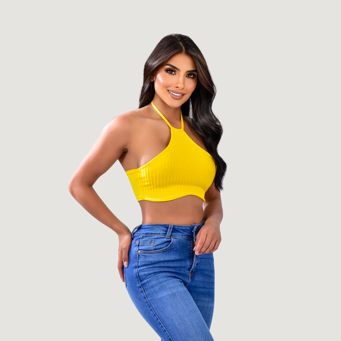 Tank top with adjustable neck ties - Saida Fashion