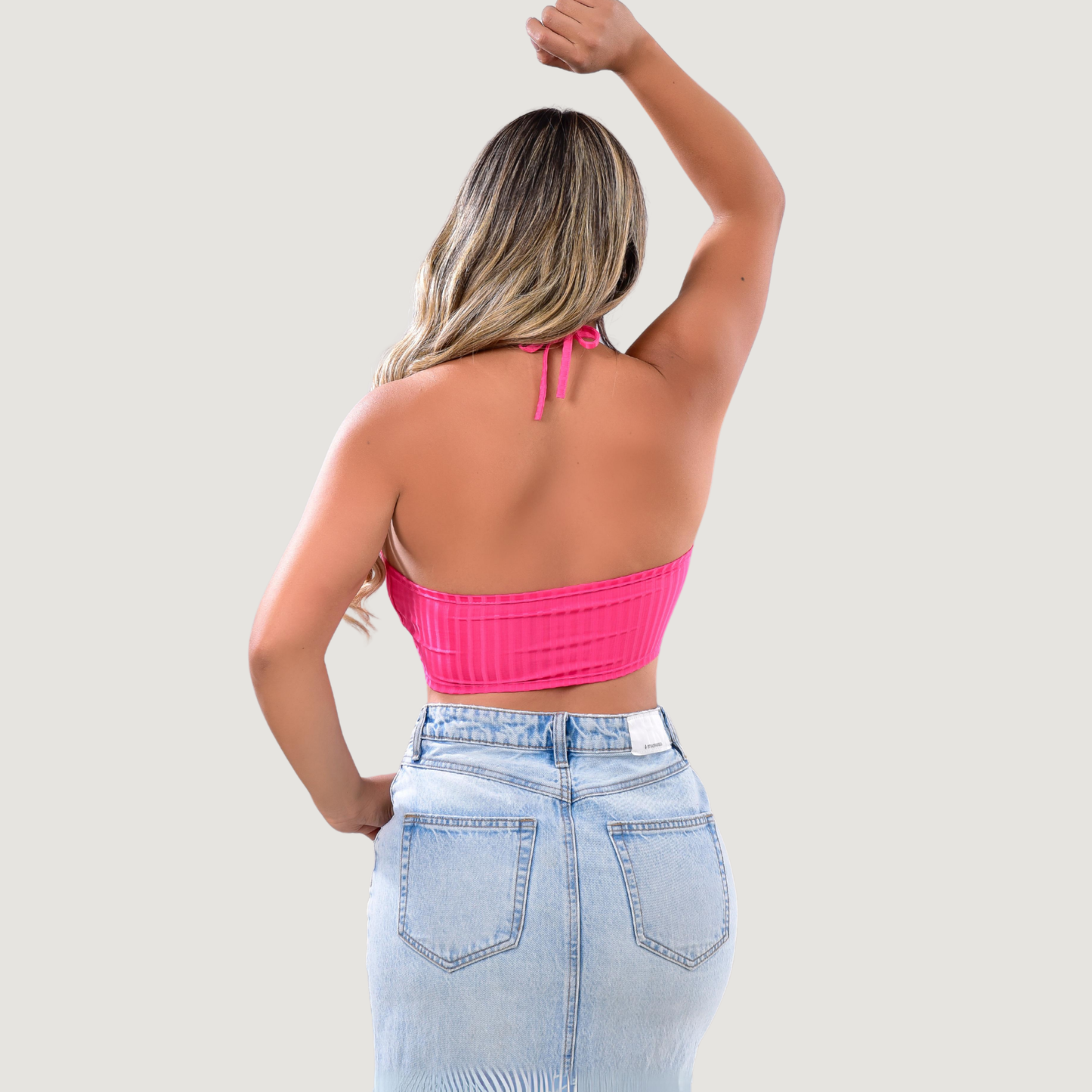 Tank Top with Adjustable Neck Ties