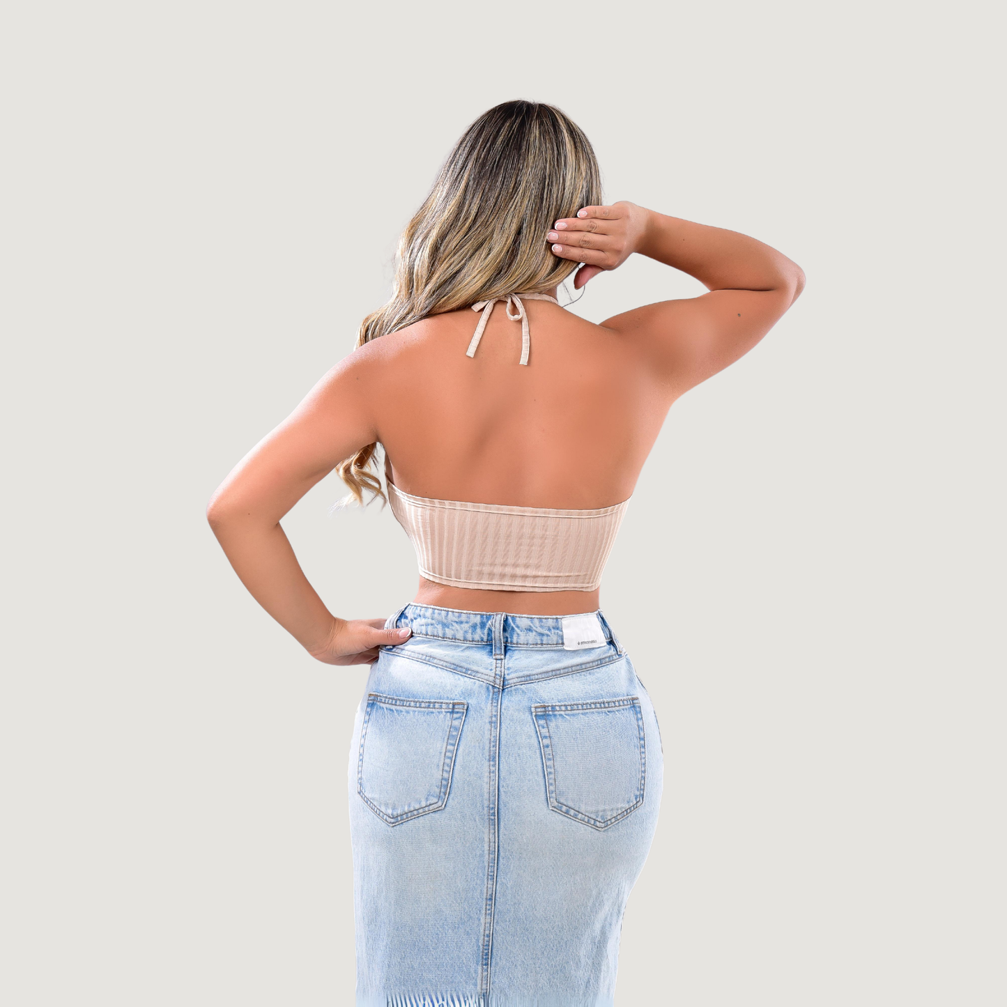 Tank Top with Adjustable Neck Ties