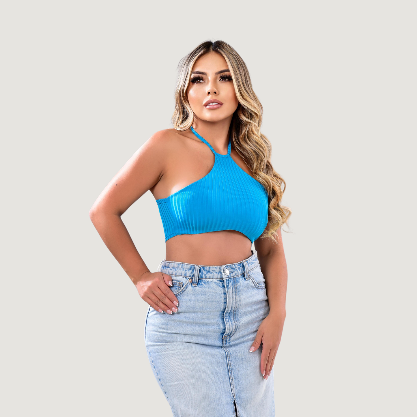 Tank Top with Adjustable Neck Ties