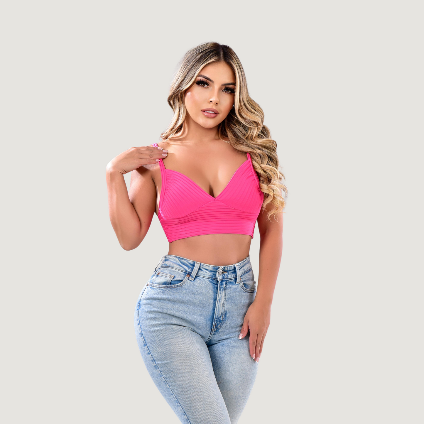 Low-Cut Tank Top with Thick Straps