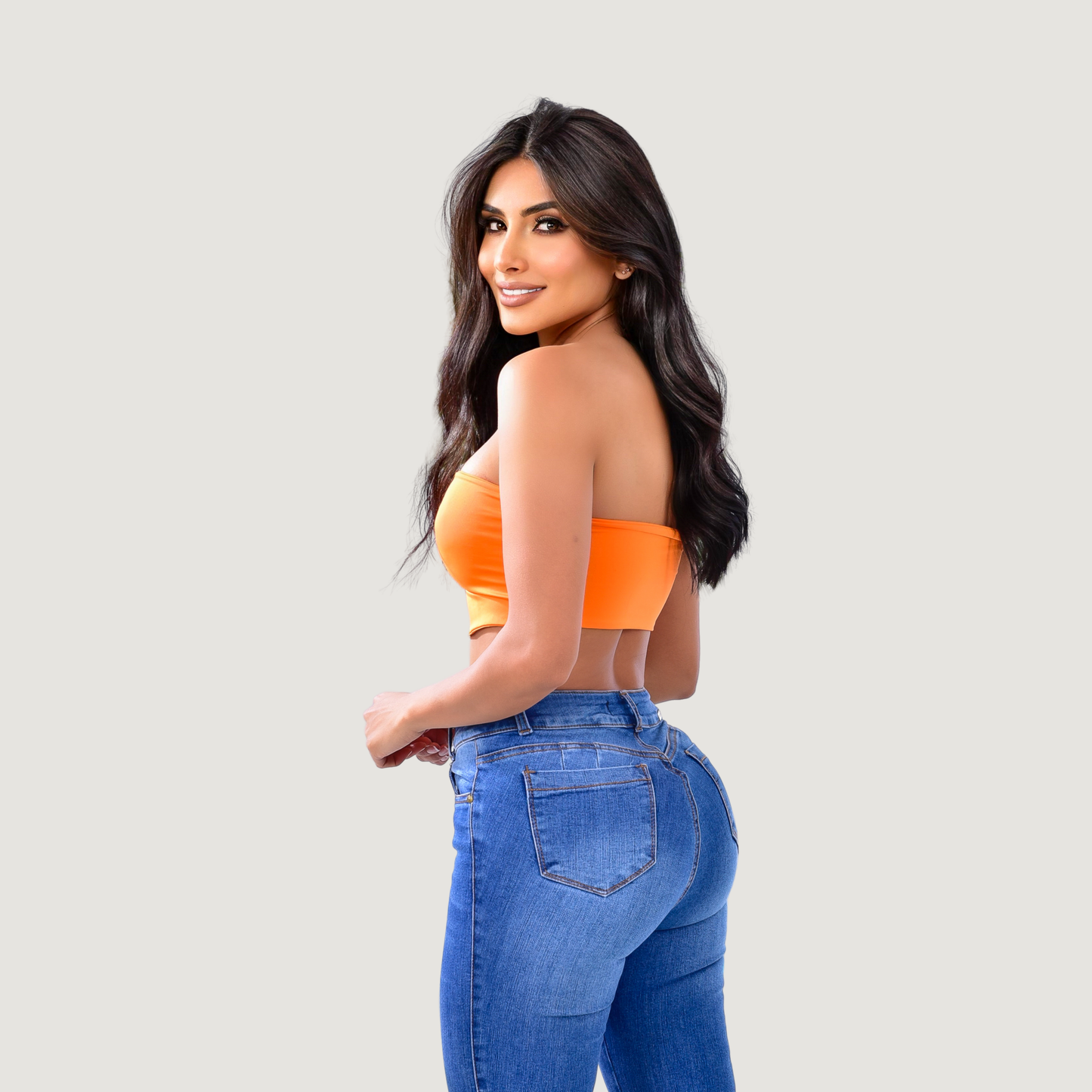 Bandeau top - full lining- stretchy fabric - Saida Fashion