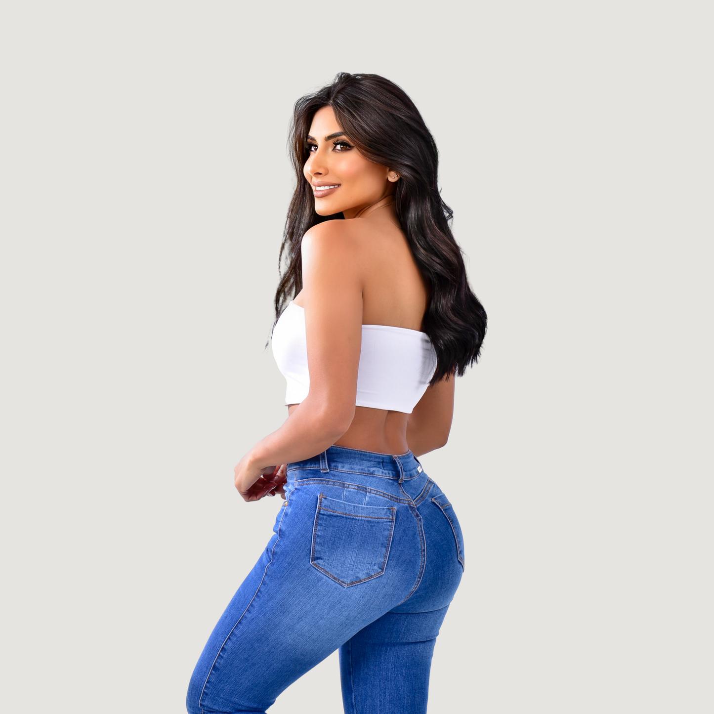 Bandeau top - full lining- stretchy fabric - Saida Fashion