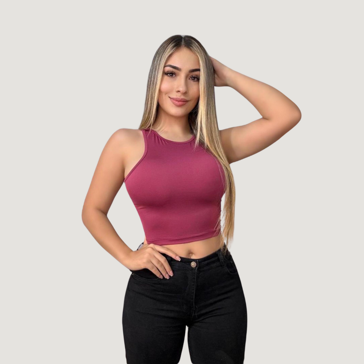 Essential crop top - layered front - Saida Fashion