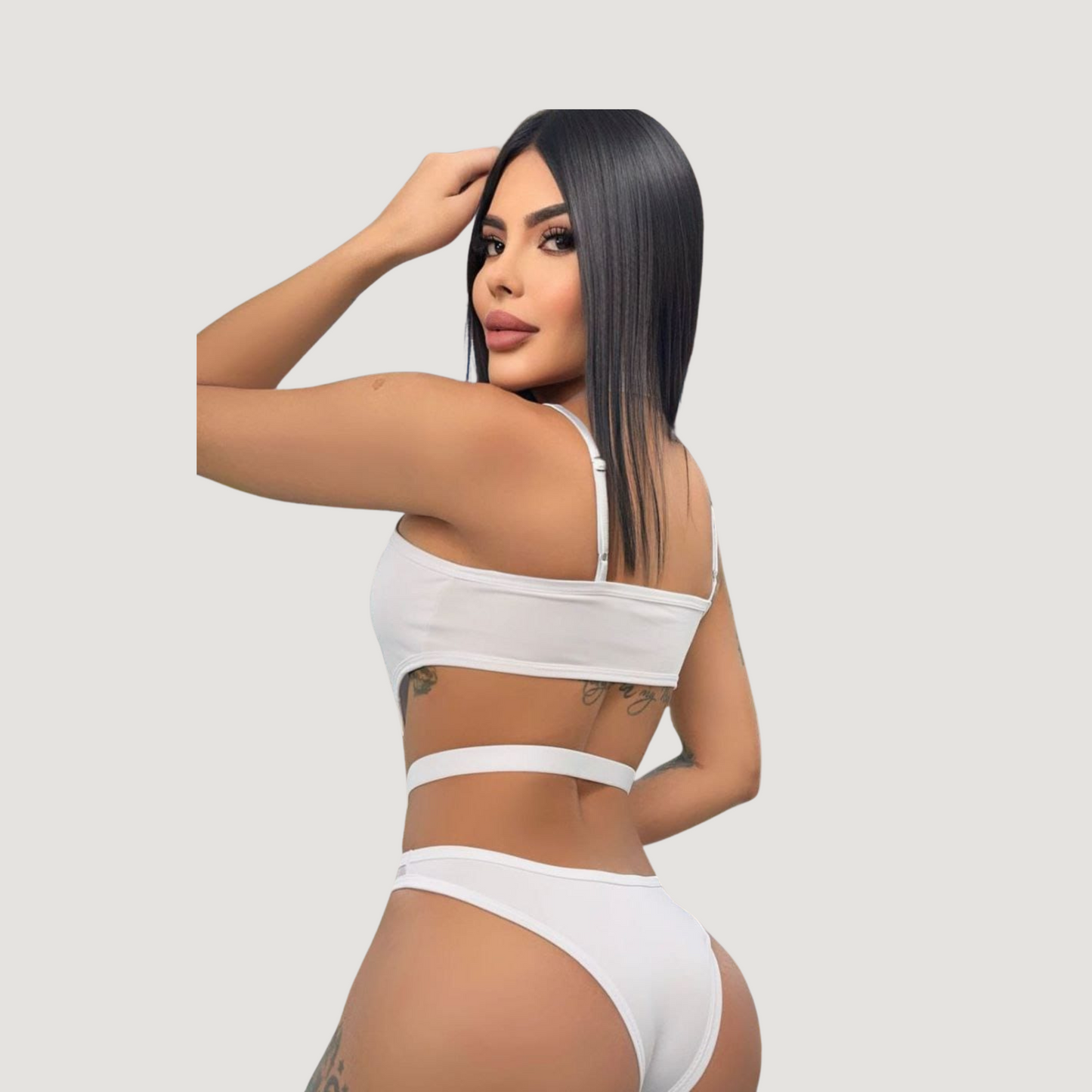 Fishnet Bodysuit w/ Cut-Outs & Straps (Copy) - Saida Fashion