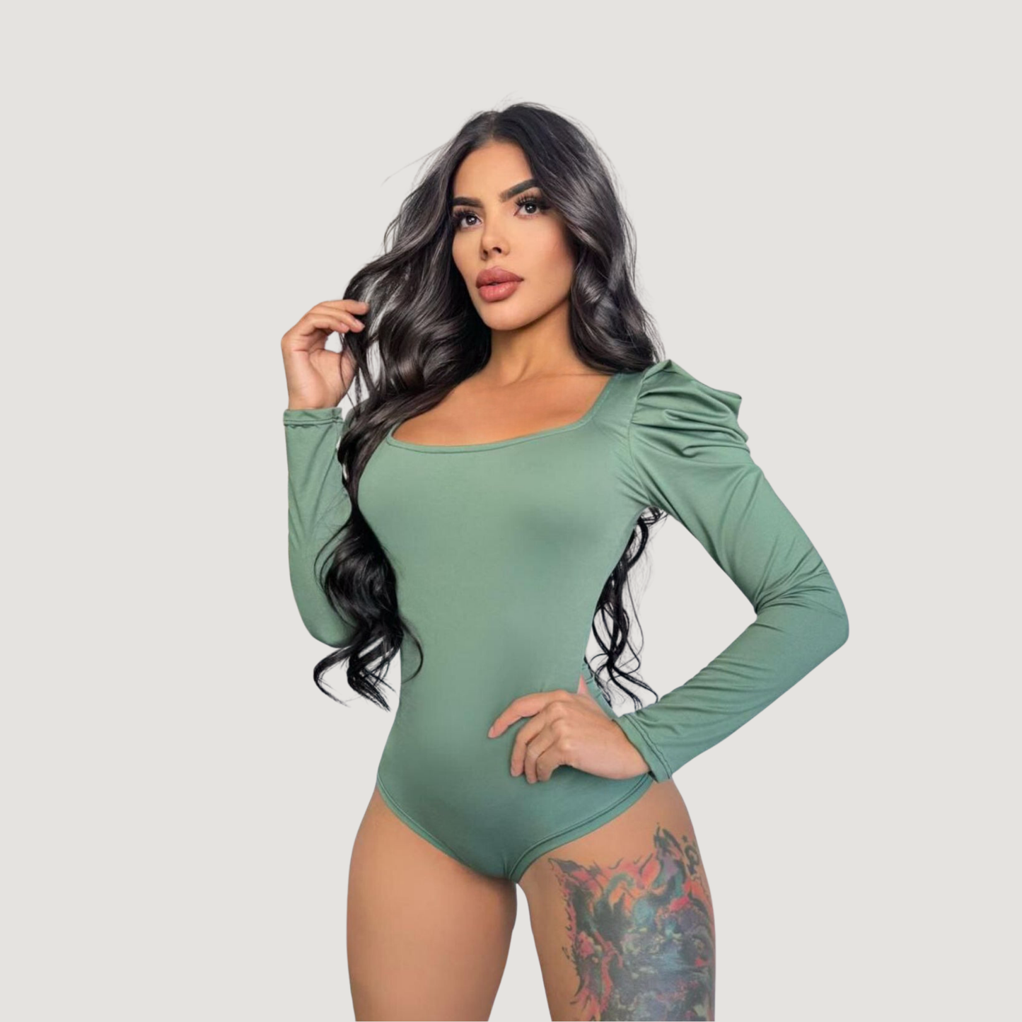 Woman Bodysuit - Square Neck - Saida Fashion