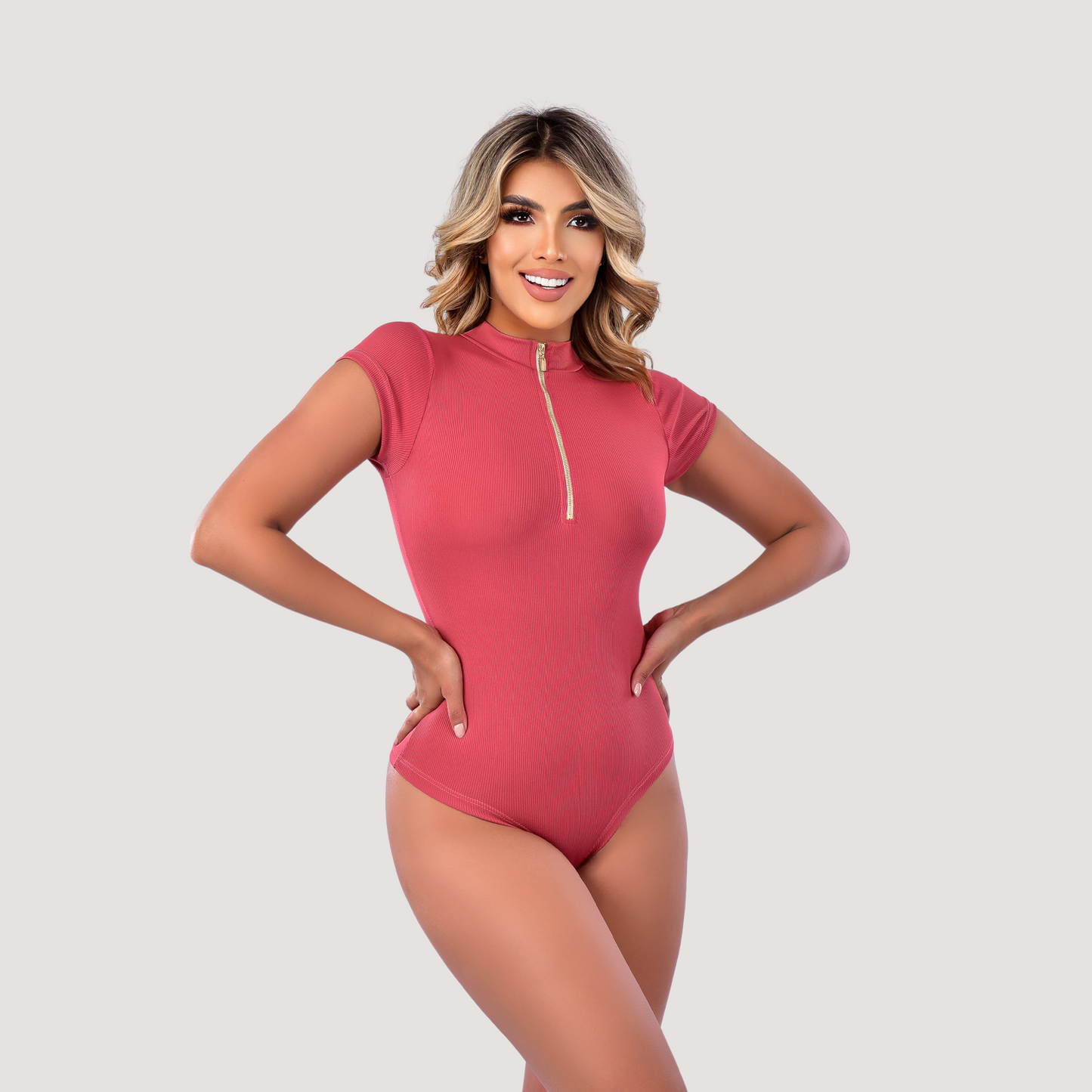 T Shirt Bodysuit - Ribbed Fabric - Saida Fashion