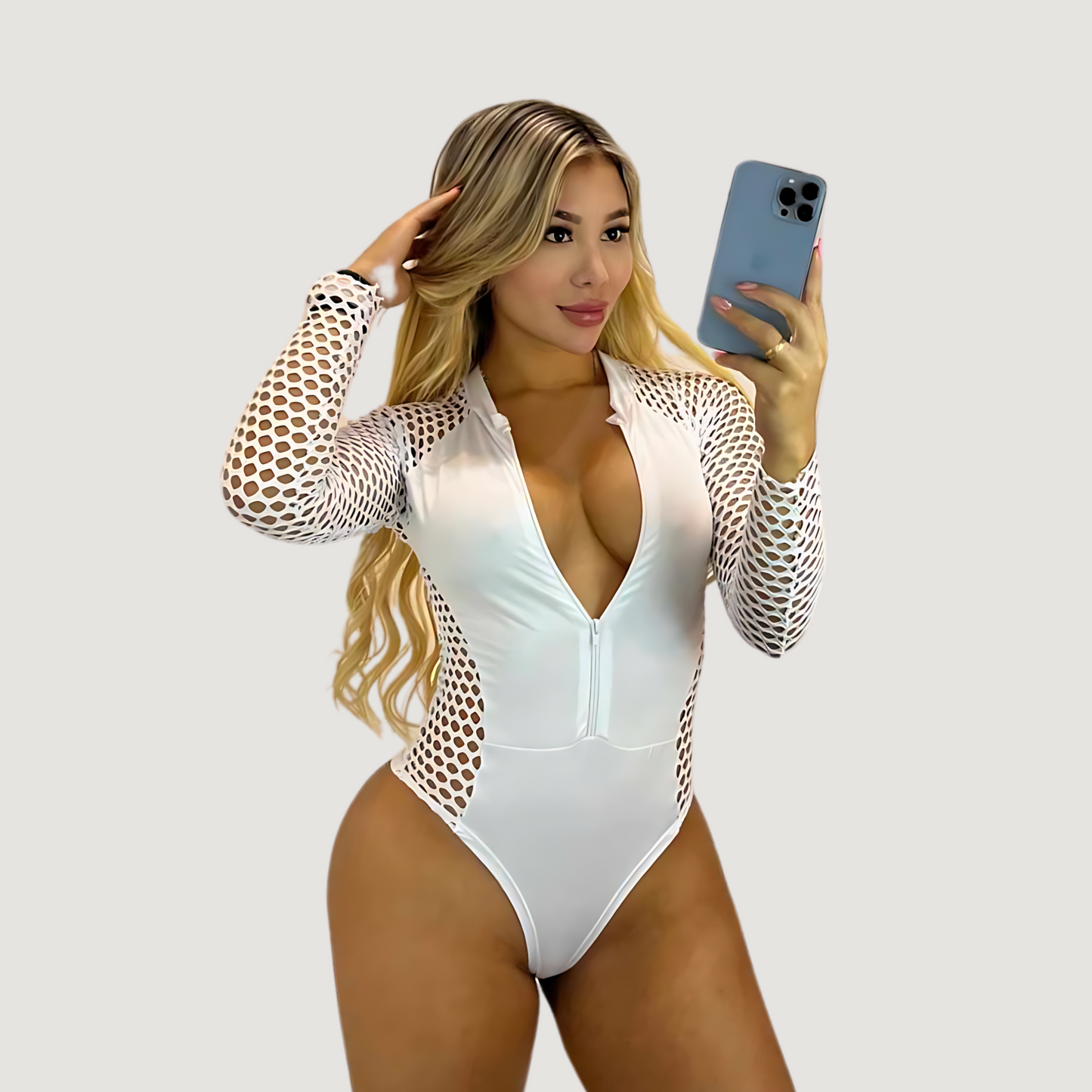 Women's Rave Bodysuit - Long Sleeves Look - Saida Fashion