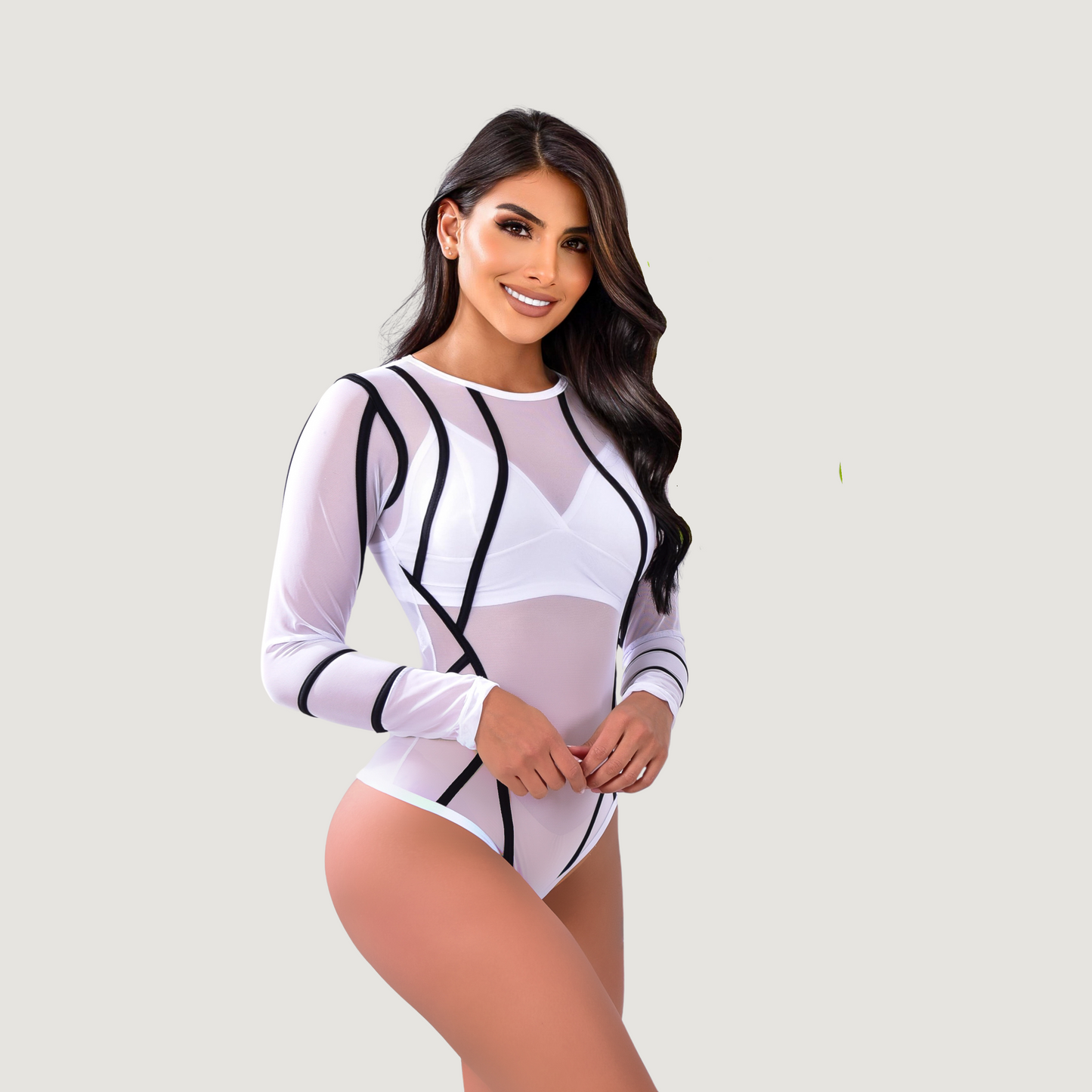 Sexy Bodysuit - Color Contrast - Saida Fashion