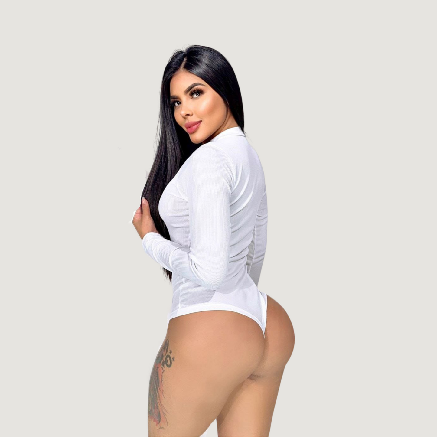 Ribbed Long Sleeve Bodysuit..