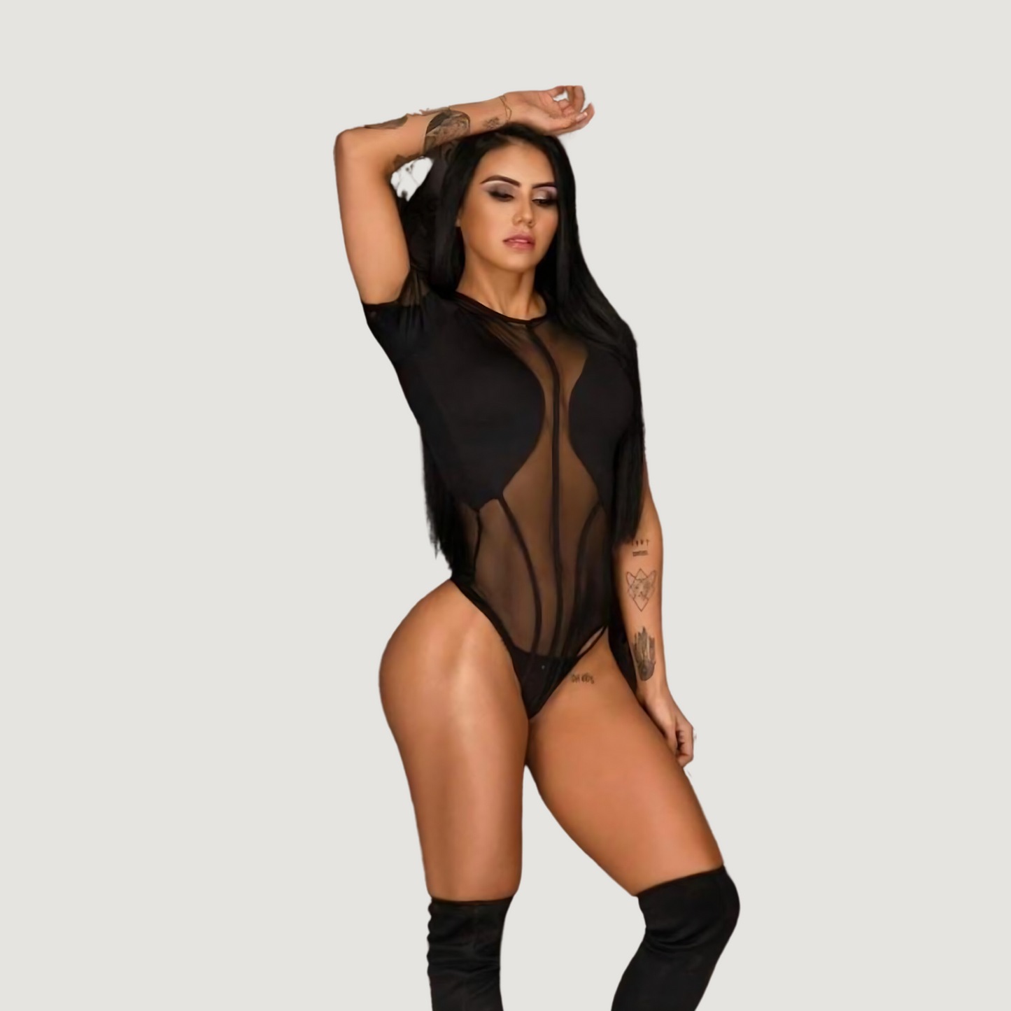 See-Through Thong Bodysuit