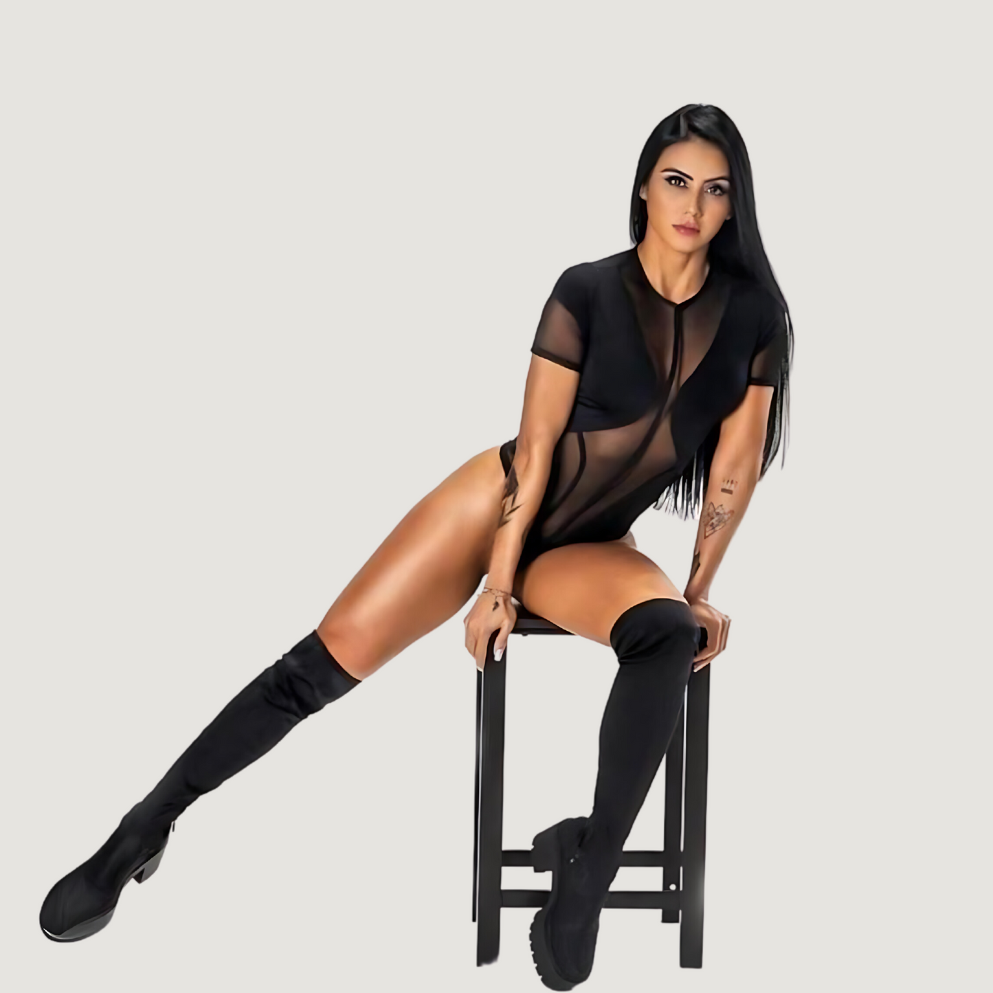 See-Through Thong Bodysuit