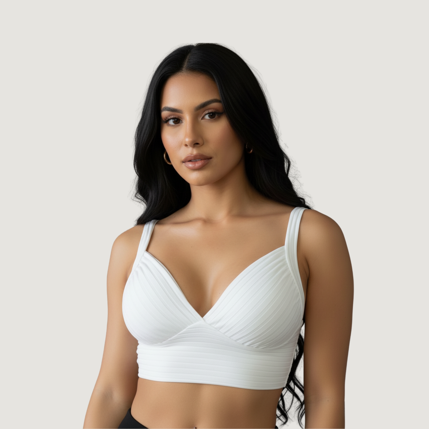 Low-Cut Tank Top with Thick Straps