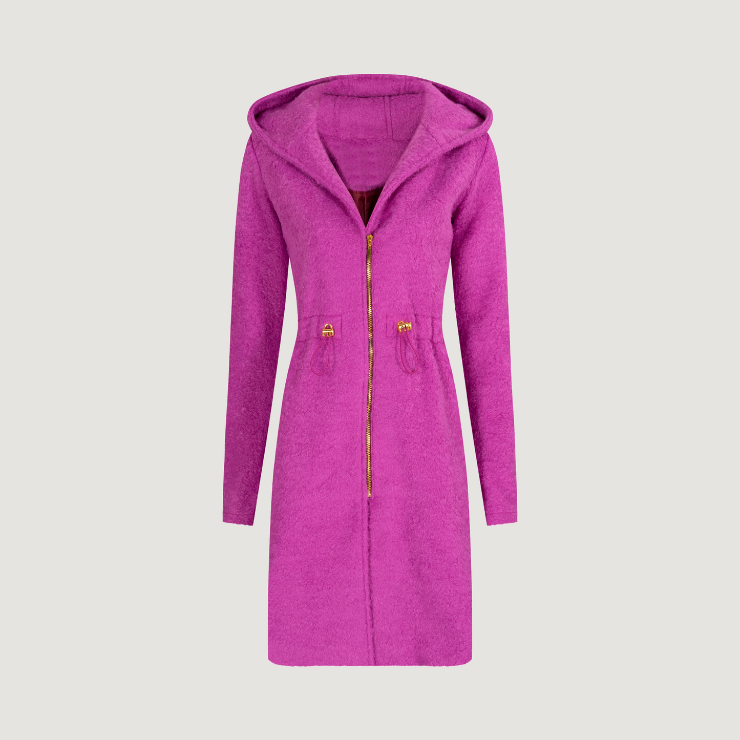 Cute Coats with Golden Zipper Details - Saida Fashion