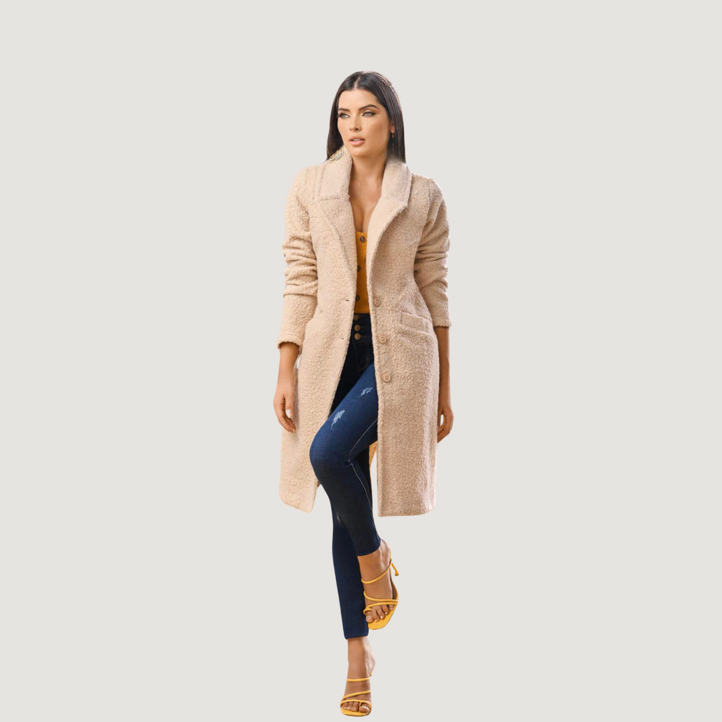 Overcoat Women with Soft Sherpa - Saida Fashion