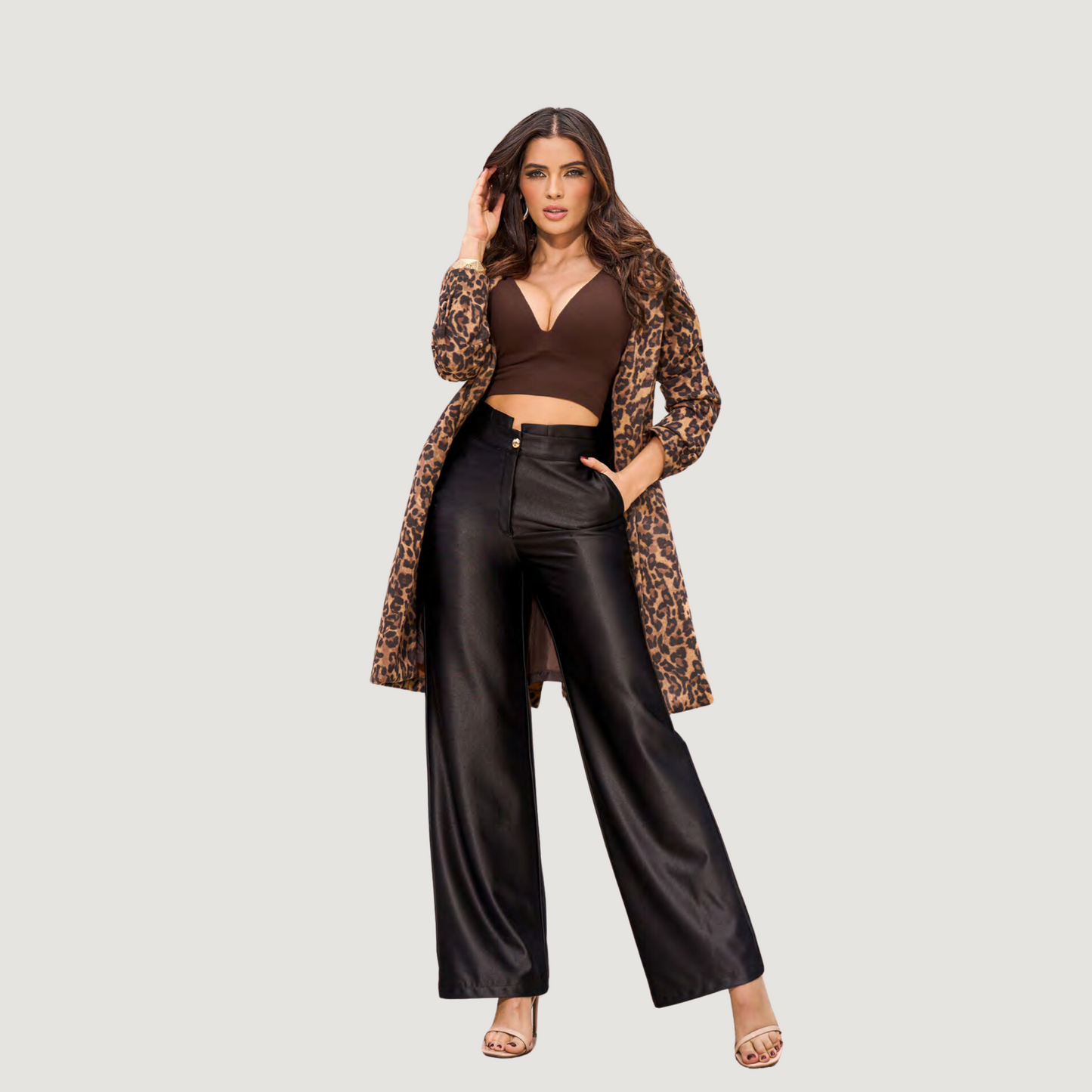Leopard Print Winter Coat