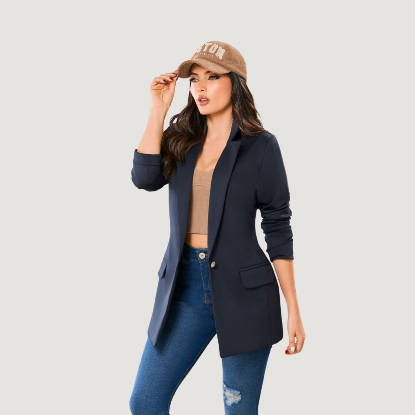 Tailored Blazer with Flap Pockets