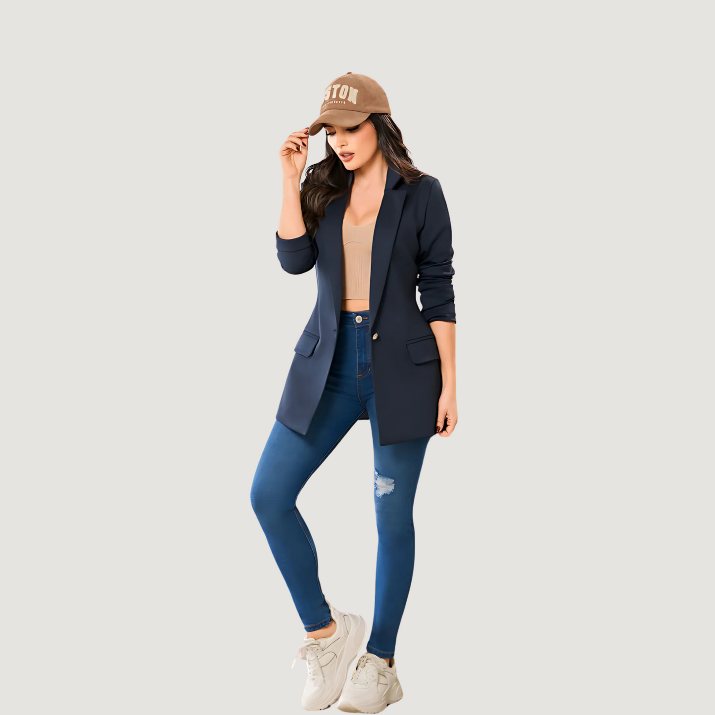 Tailored Blazer with Flap Pockets