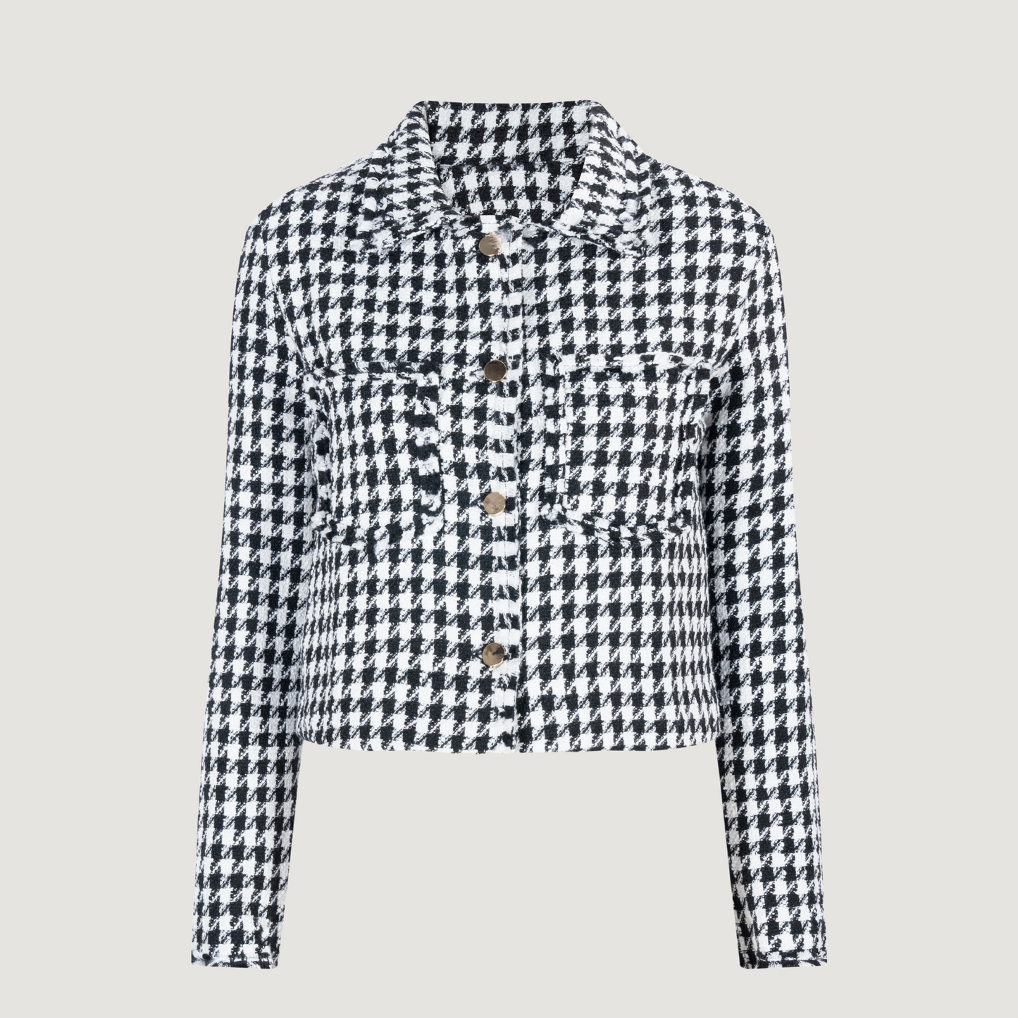Short Jacket for Women in Houndstooth..