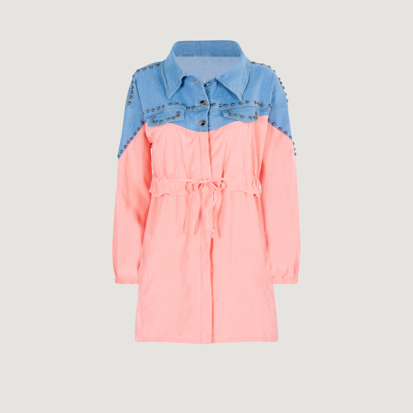 Jackets for Women with Mixed Fabric Design