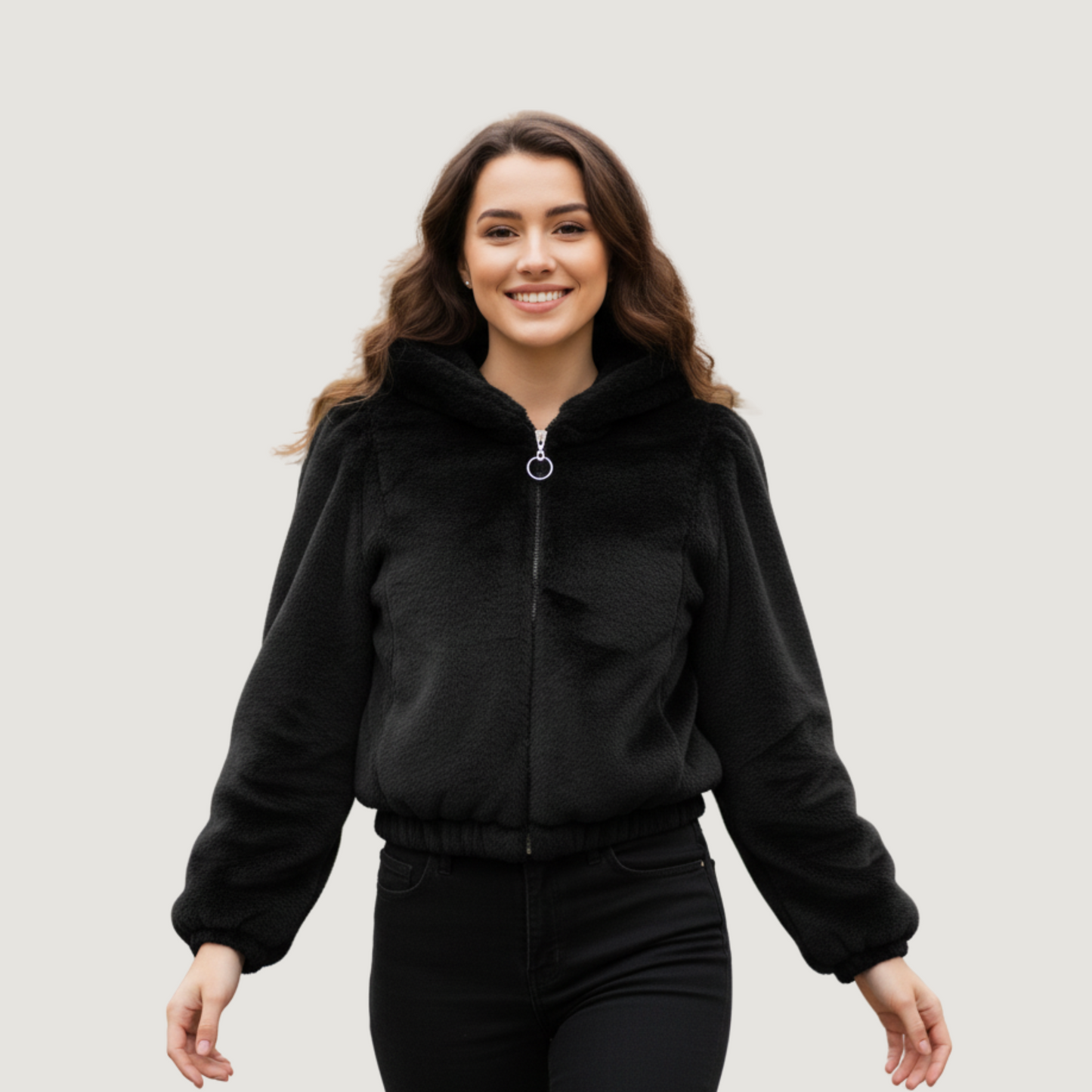 Cozy Hooded Fleece Jacket..