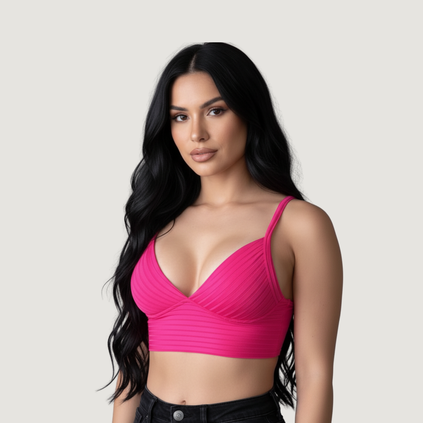 Low-Cut Tank Top with Thick Straps