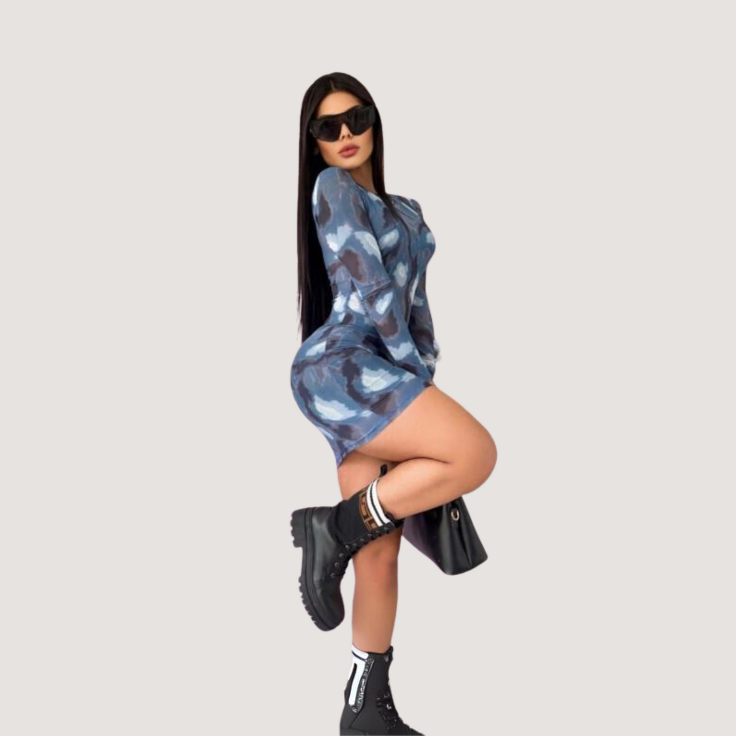 Mini Dresses with Long Sleeves - Saida Fashion
