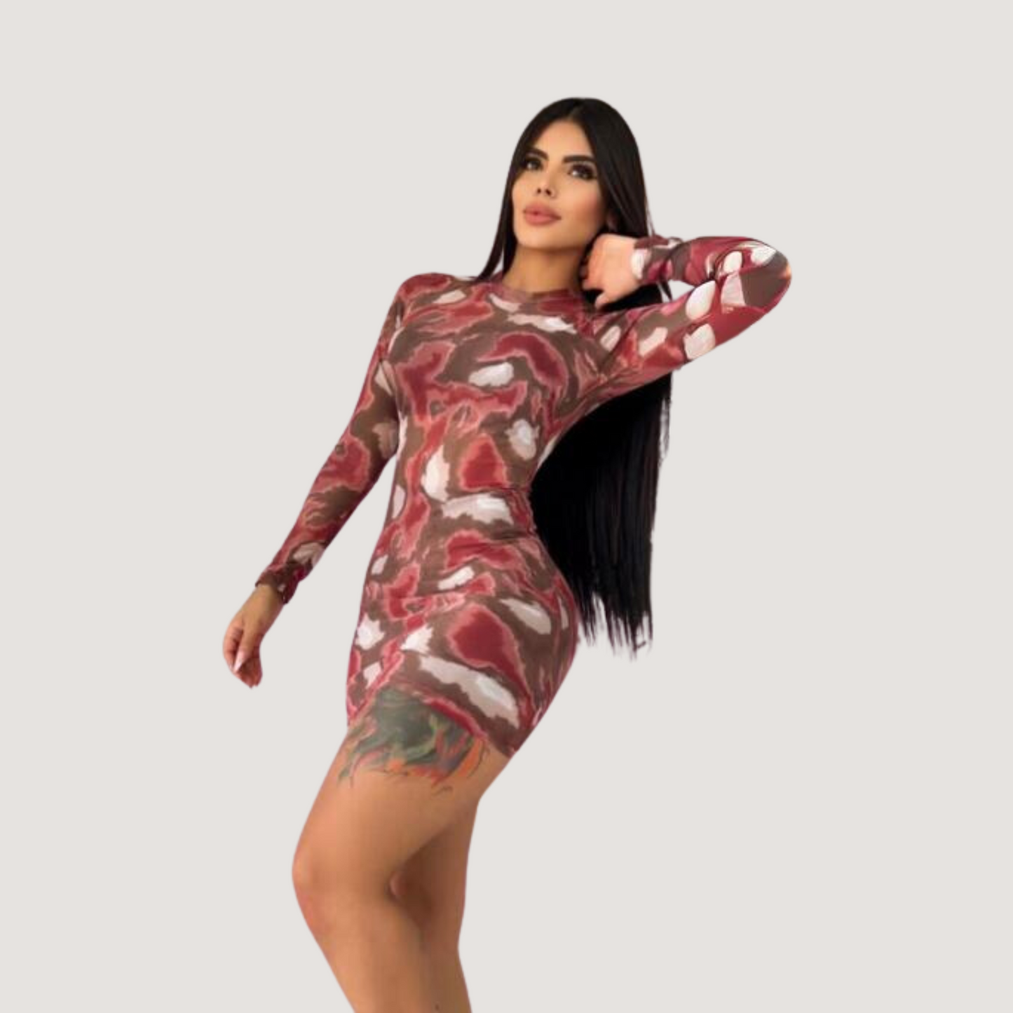 Mini Dresses with Long Sleeves - Saida Fashion