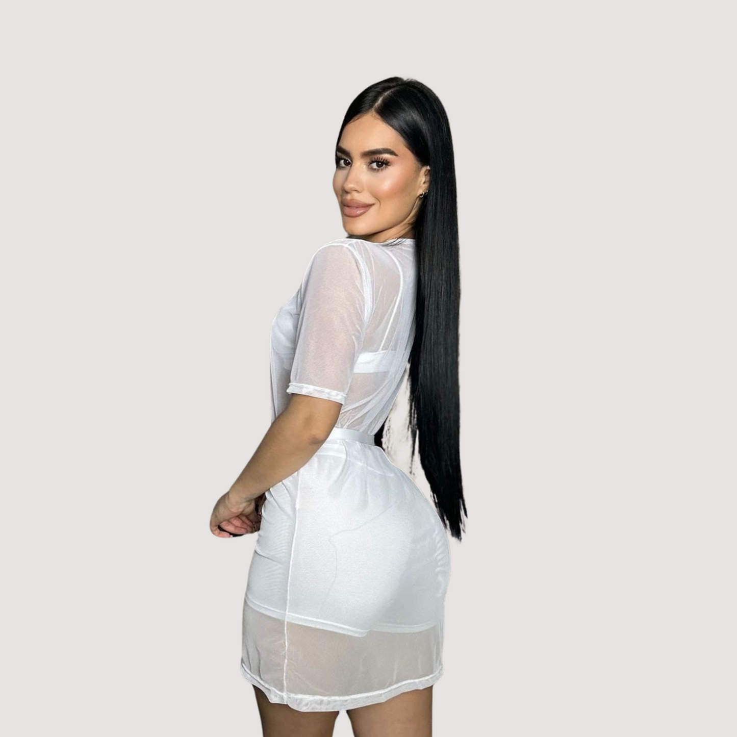 Mesh Mini Dress Set..