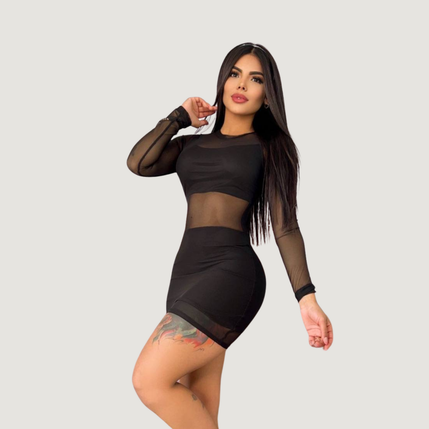 Mini vestidos con mangas largas