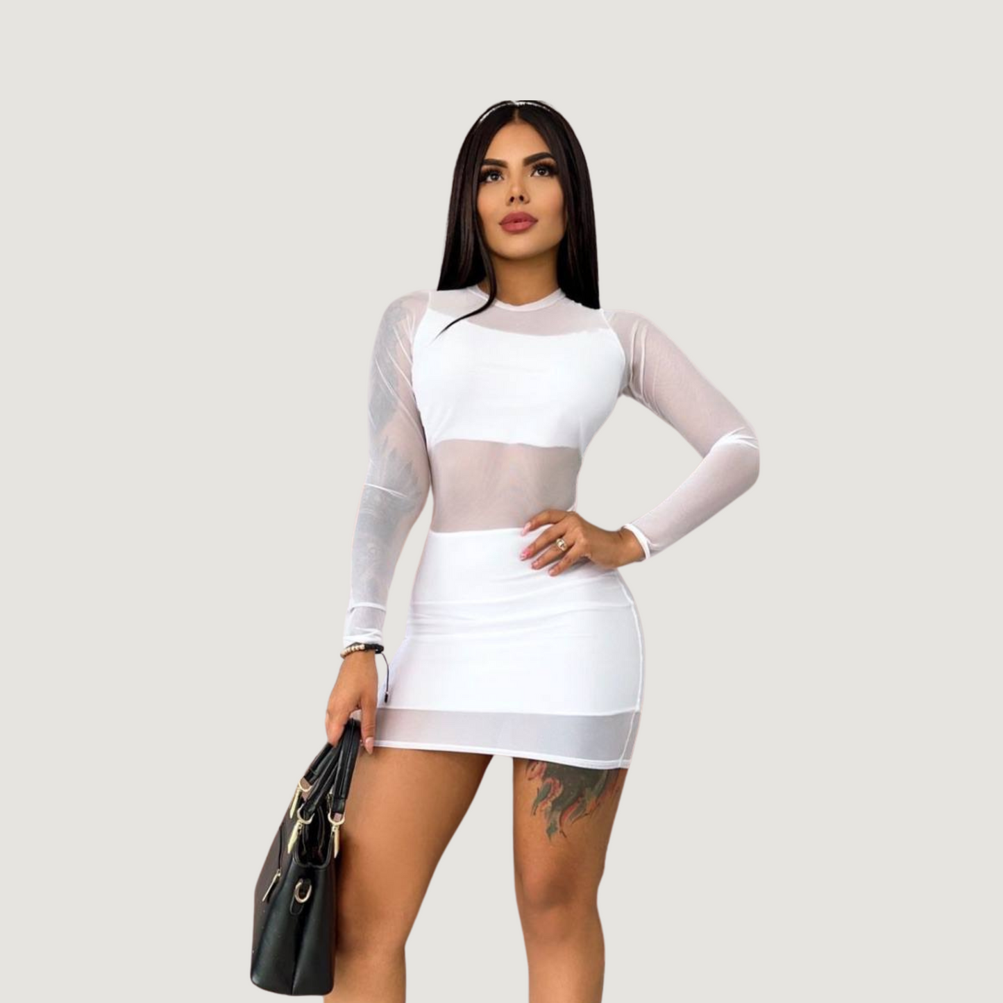 Mini vestidos con mangas largas