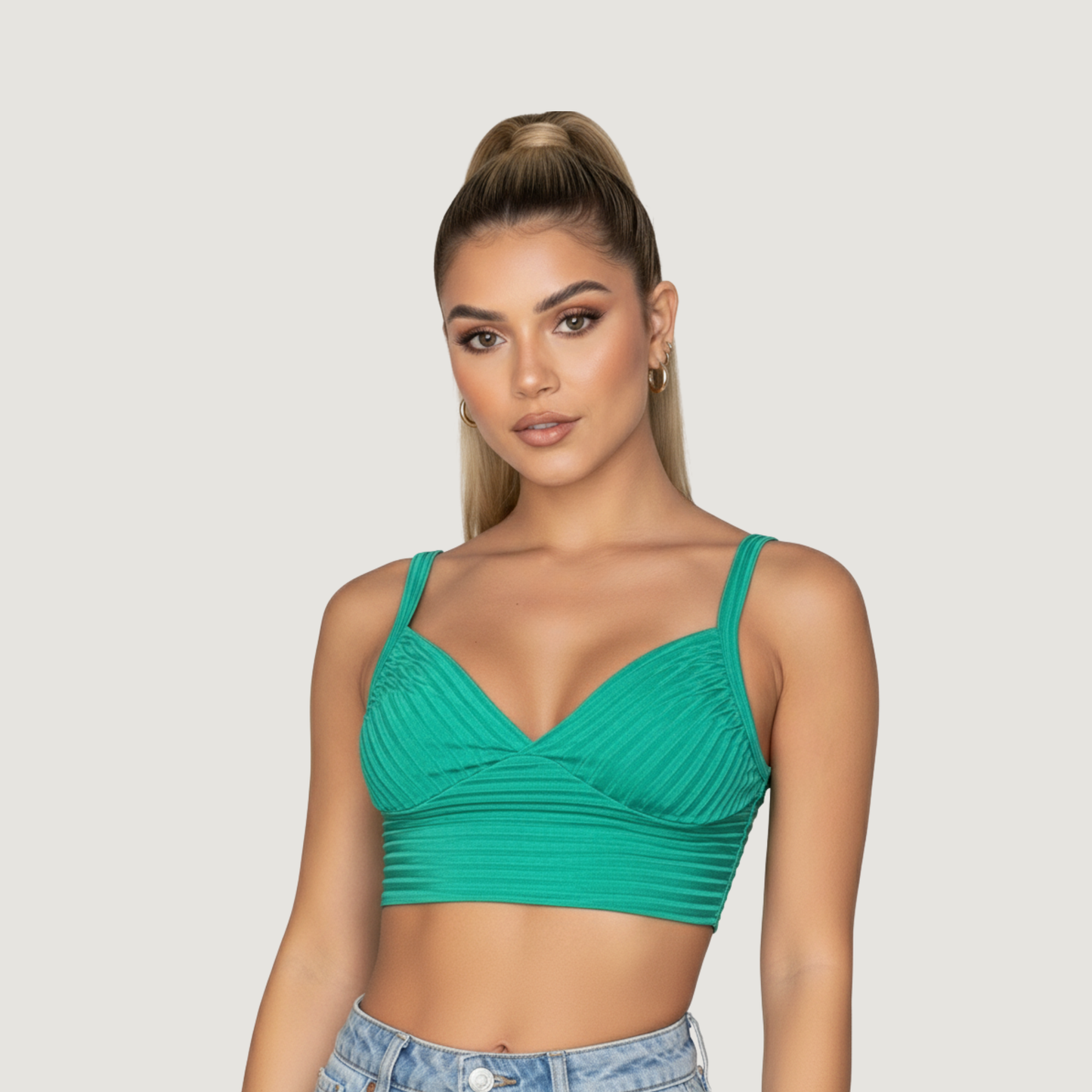 Low-Cut Tank Top with Thick Straps