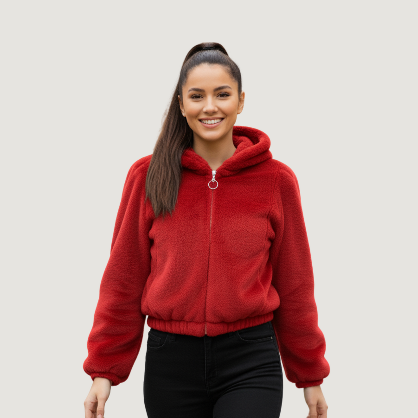 Cozy Hooded Fleece Jacket..