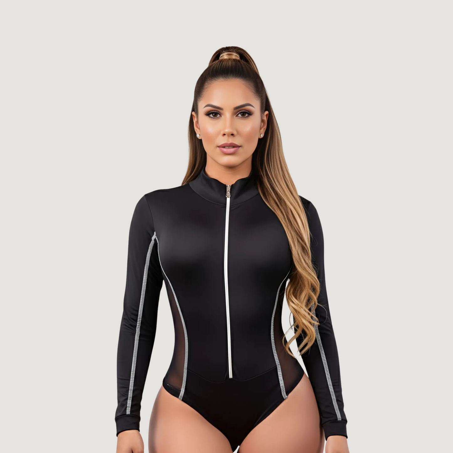 Women's Rave Bodysuit - Long Sleeves Look..