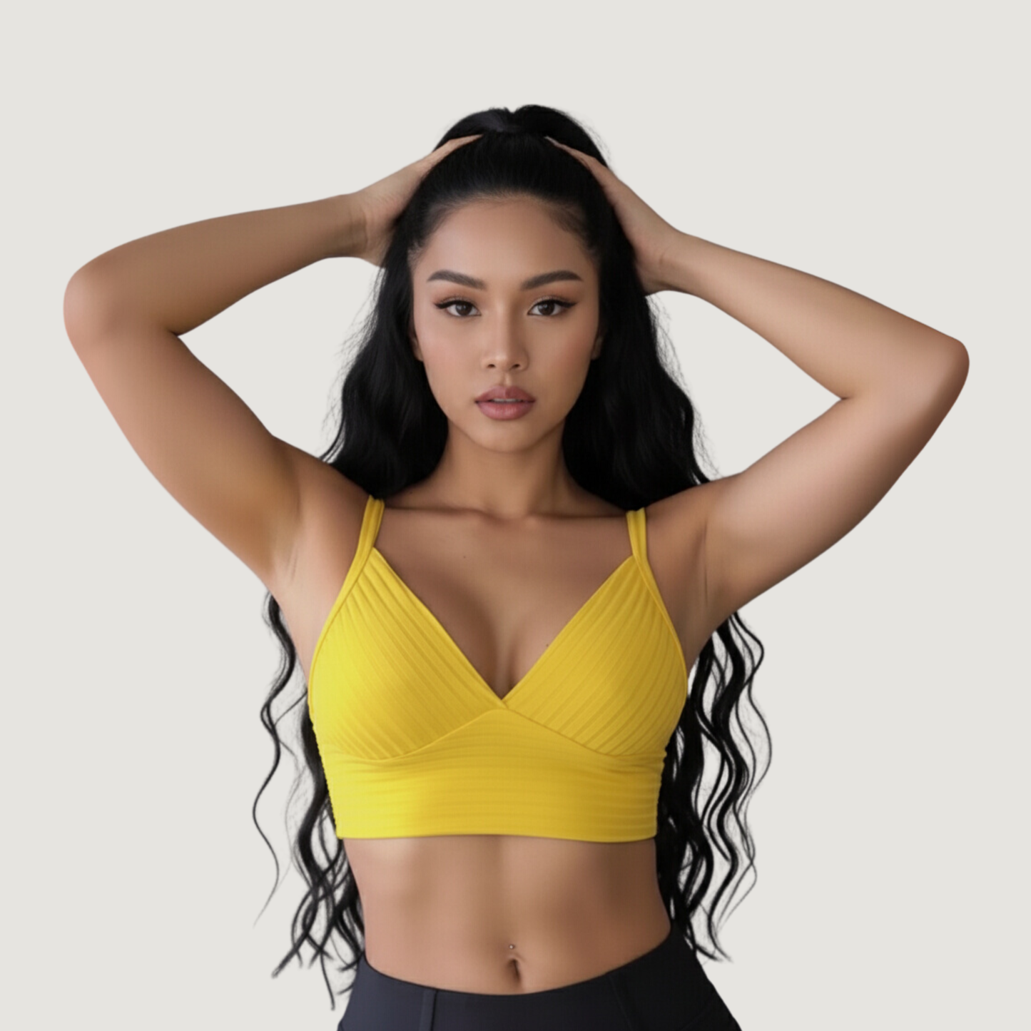 Low-Cut Tank Top with Thick Straps