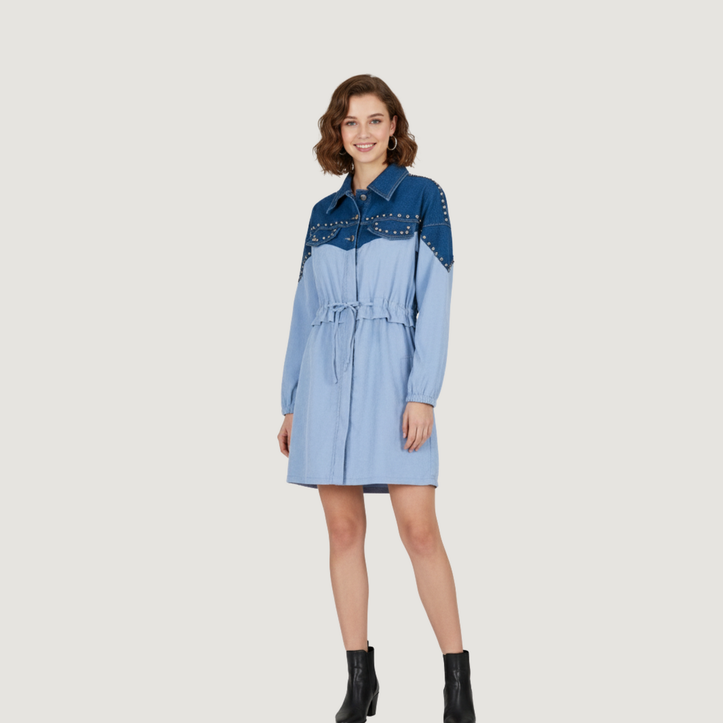 Jackets for Women with Mixed Fabric Design
