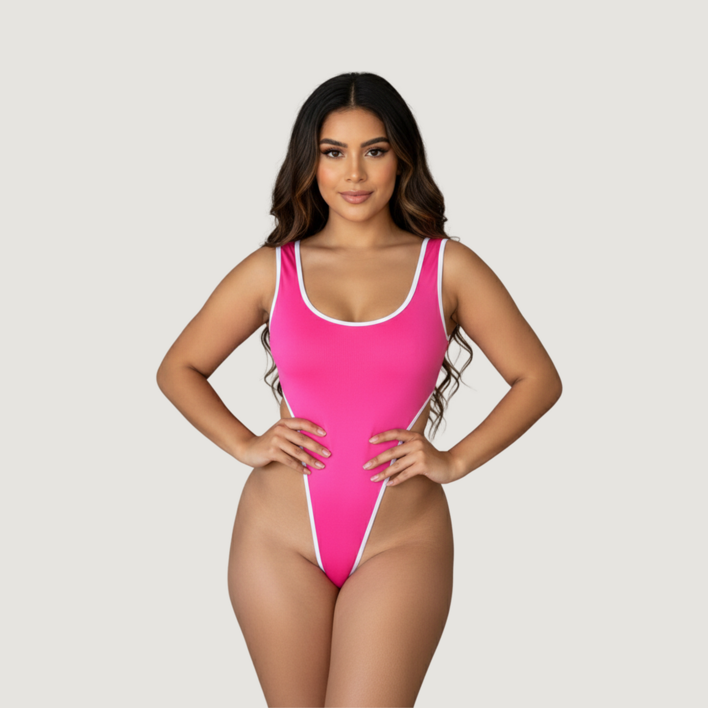 High Cut Bodysuit - Soft Lycra Fabric..