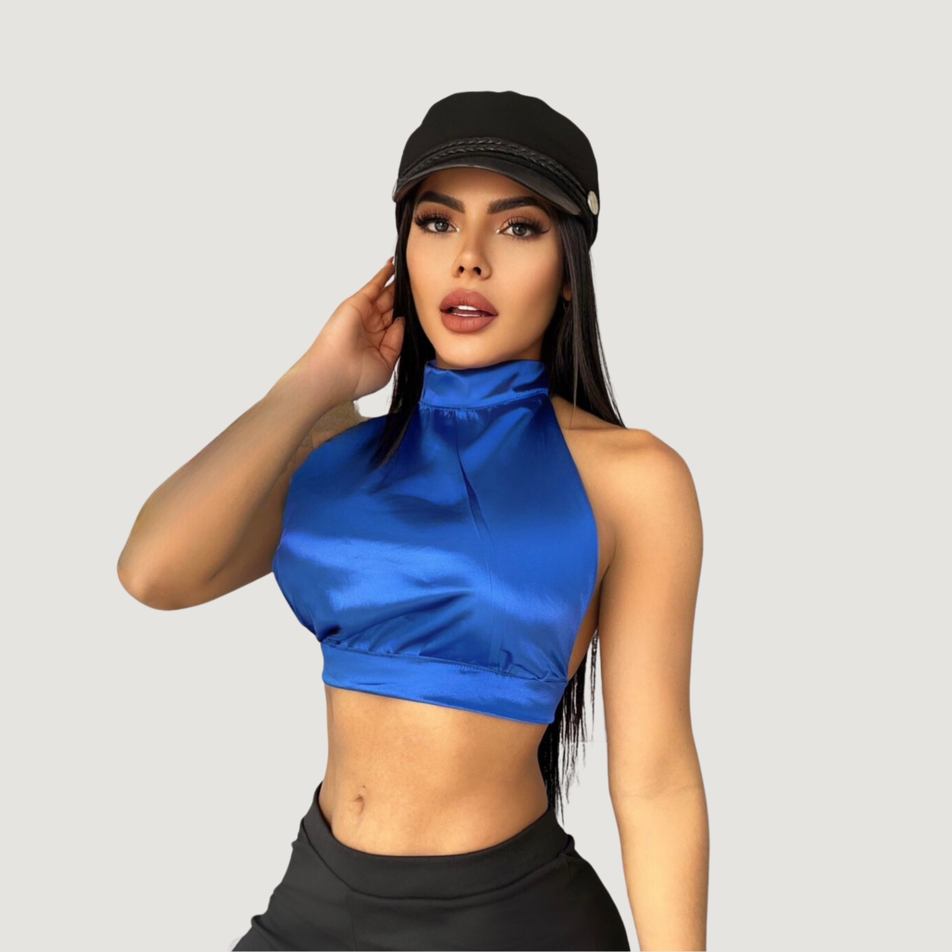 Backless top - adjustable ties - Saida Fashion 