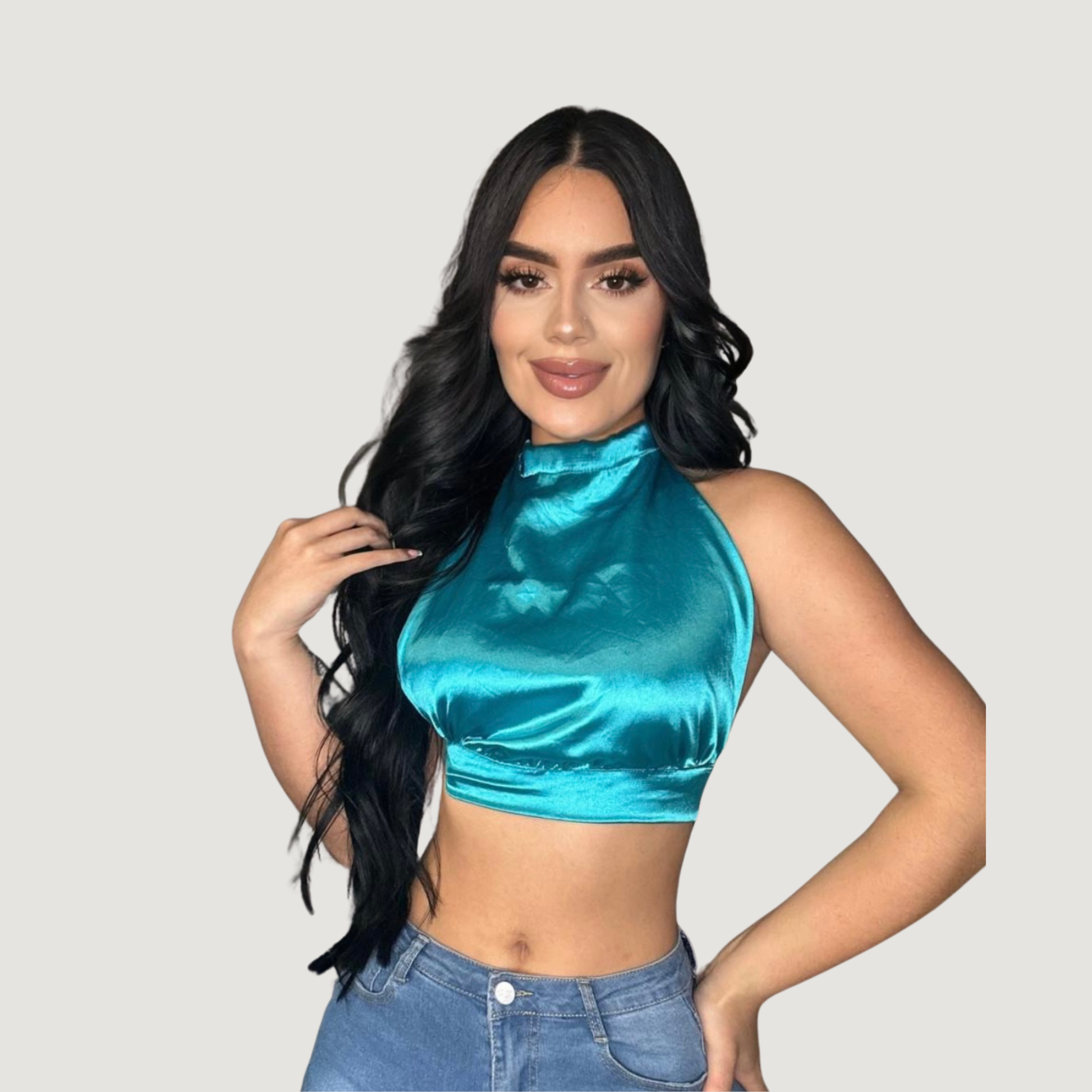 Backless top - adjustable ties - Saida Fashion 