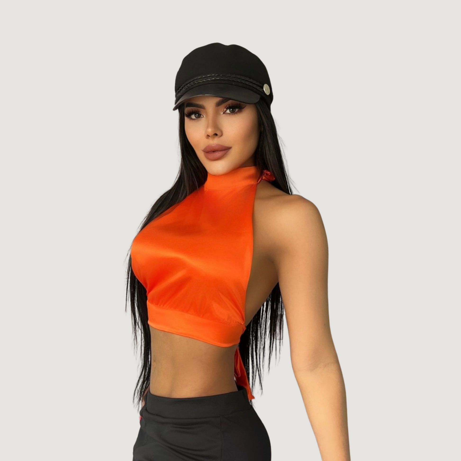 Backless top - adjustable ties - Saida Fashion 