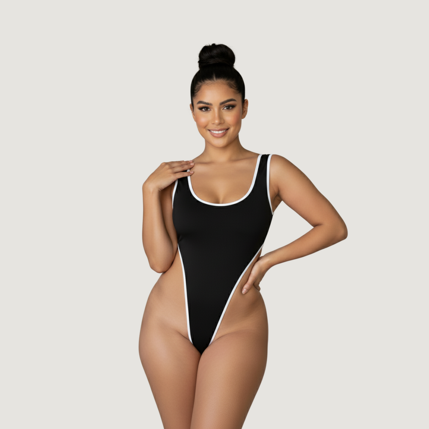 High Cut Bodysuit - Soft Lycra Fabric..
