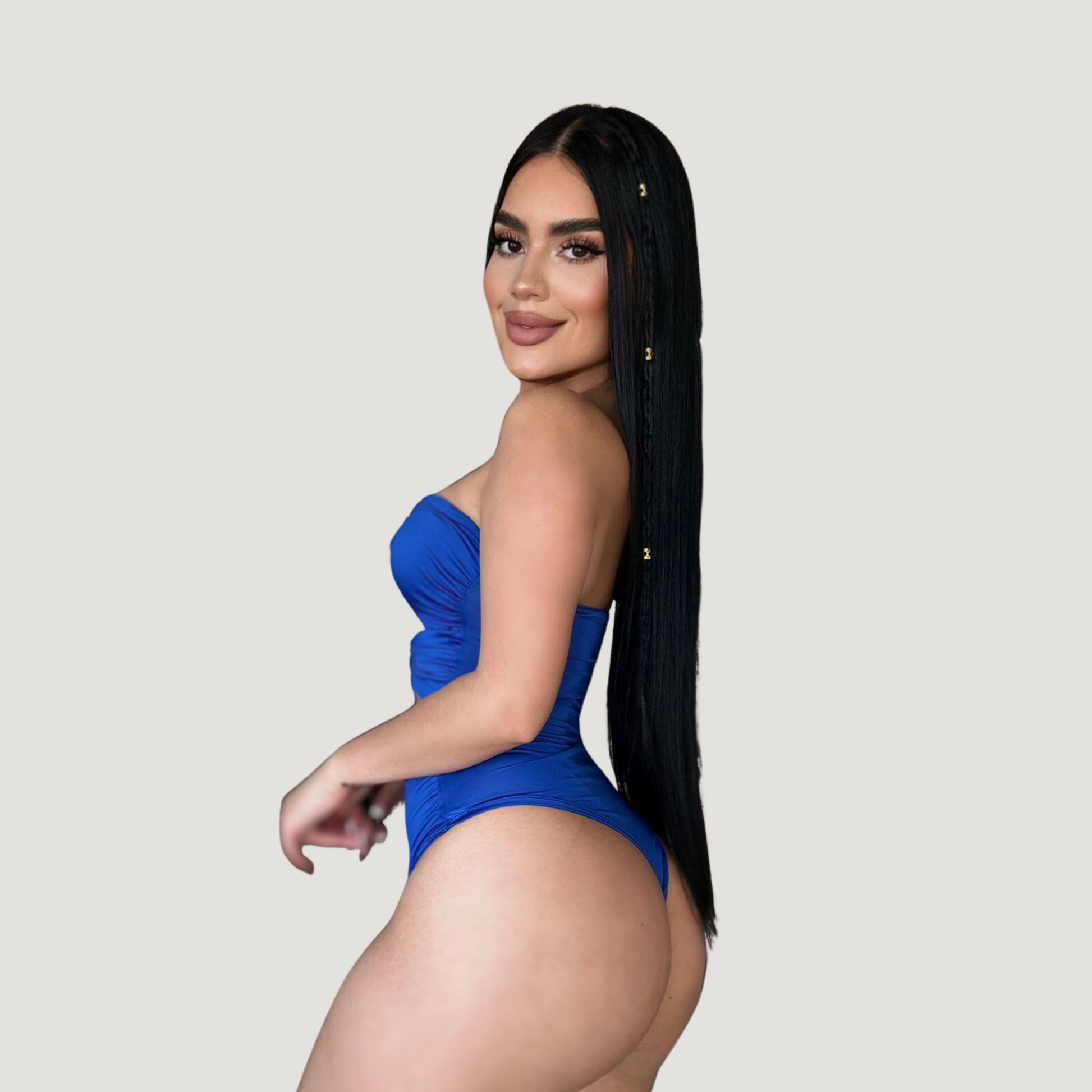 Strapless Bodysuit - Waist Cut-Out - Saida Fashion 