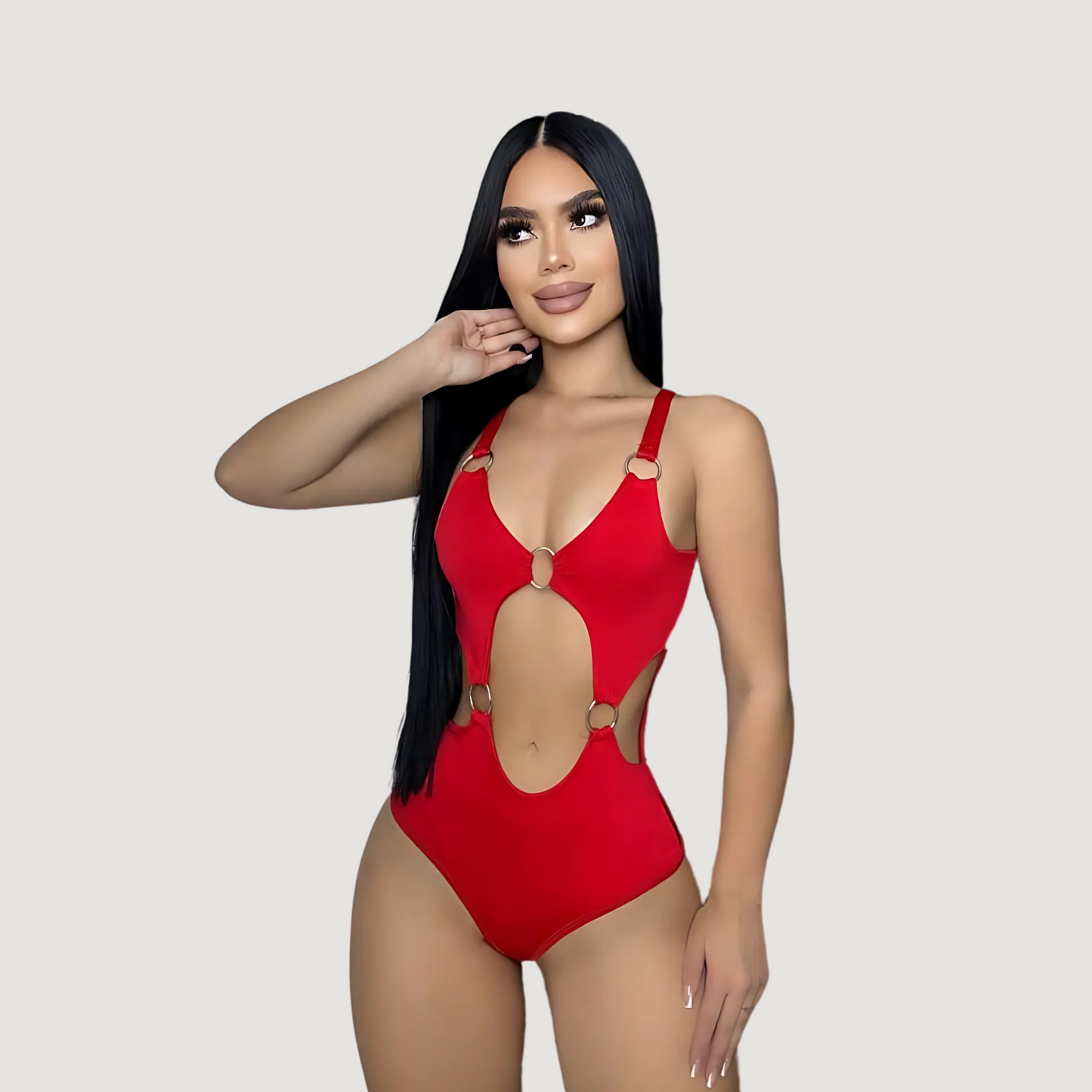 Fashion-Forward Cut-Out Bodysuit..