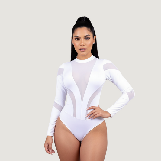 Sexy Bodysuit - Spandex - Mesh Mix