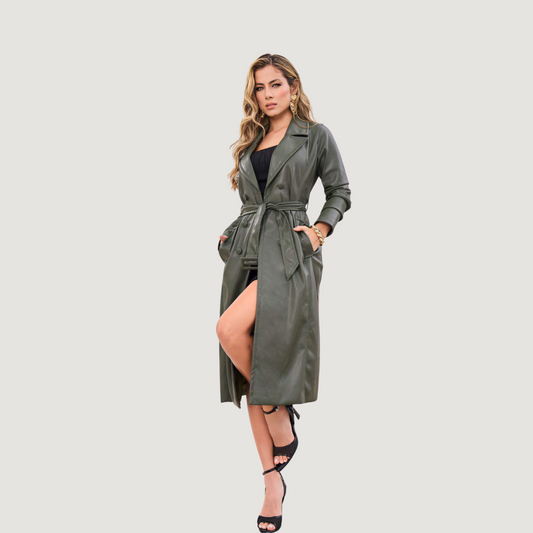 Double-Breasted Black Coat