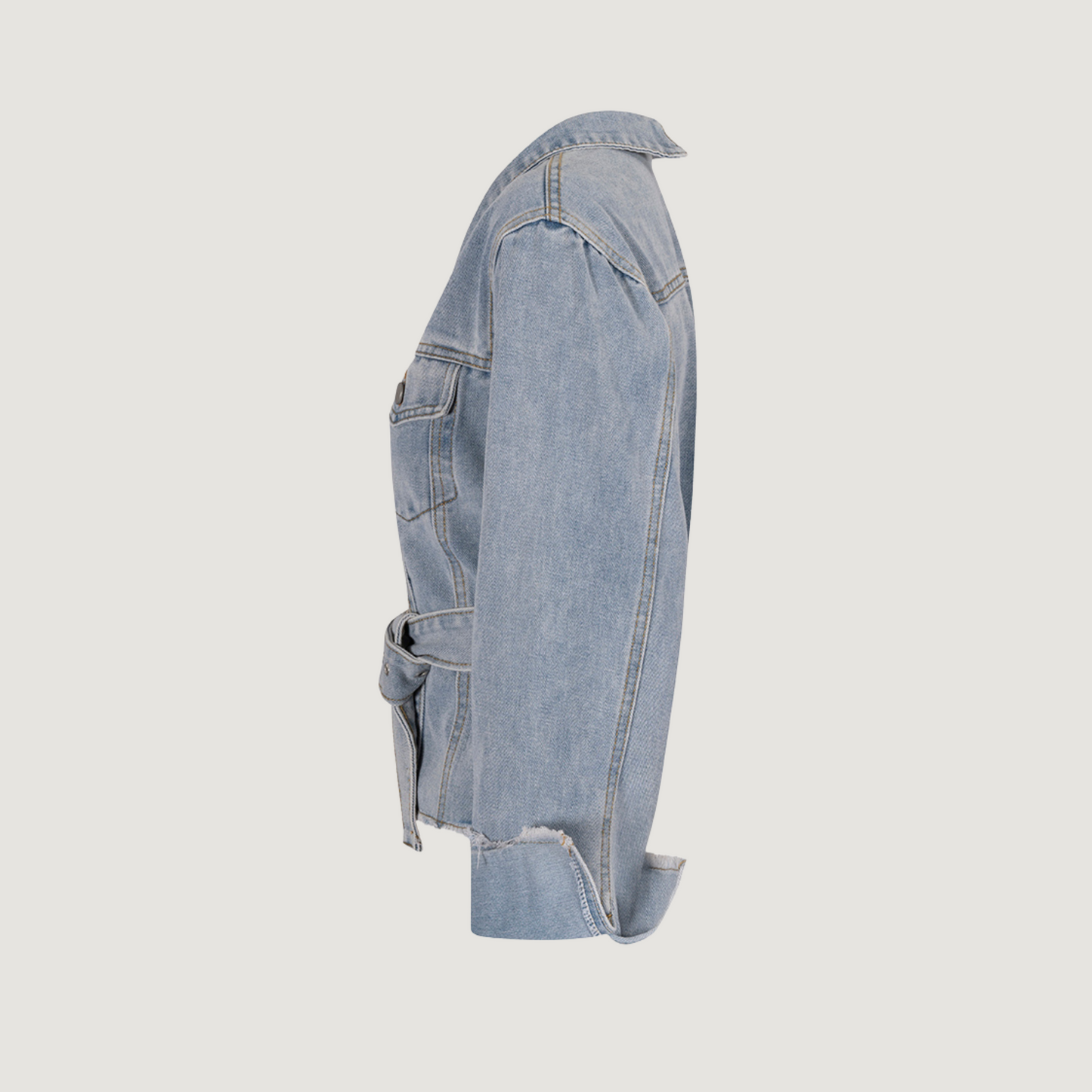 Chaquetas vaqueras de moda con cremallera en la espalda