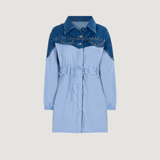 Chaquetas para mujer con diseño de tejido mixto